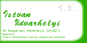 istvan udvarhelyi business card